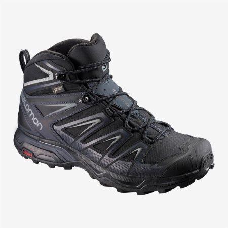 Salomon X ULTRA 3 MID GTX Mens Hiking Boots Black UK JUVW
